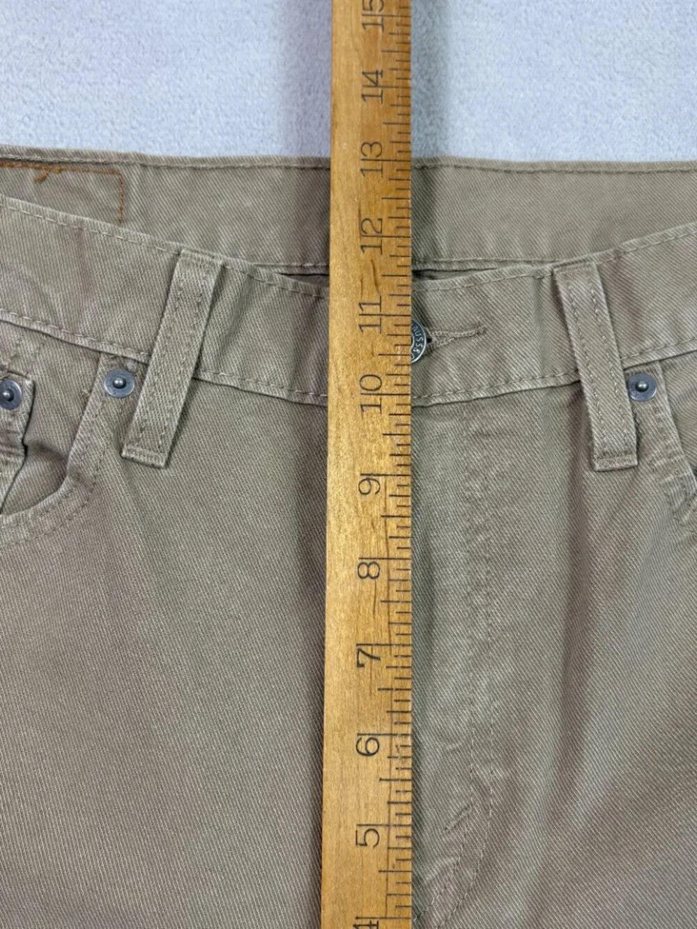 Levis 512 Slim Taper Pants Mens 33 x 34  Khaki Tan Stretch Chino Style